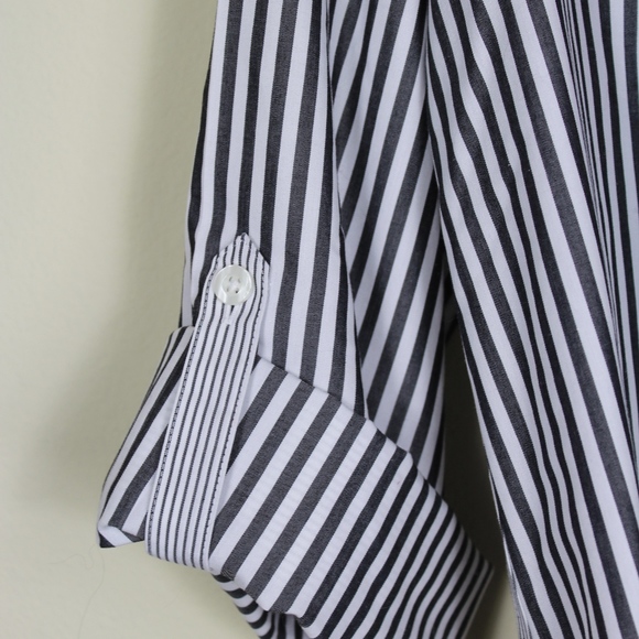 Effortless Tyree Striped Wrinle-Free Chico" s shir - Picture 2 of 6